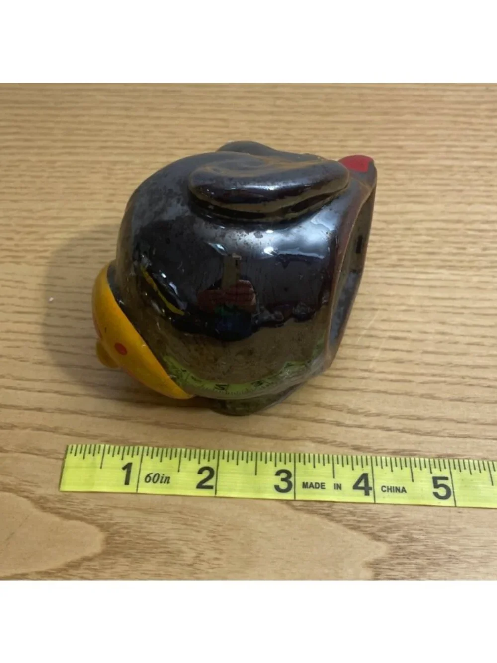 Vtg Smoking Monkey Figural Ashtray Redware Clay Japan 1950s Mid Century MCM